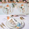 thumbnail image 3 of Happy Easter Cloth Napkins, Spring Watercolor Bunny Eggs Flowers Washable and Reusable Dinner Napkins Set of 2, Table Napkin for Kitchen Party Birthday Wedding Hotel Housewarming 20"x20", 3 of 9