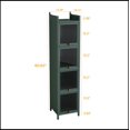 thumbnail image 4 of Modern Four-tier Glass Door Cabinet with Featuring Five-tier Storage, for Entryway Living Room Bathroom Dining Room, 4 of 10