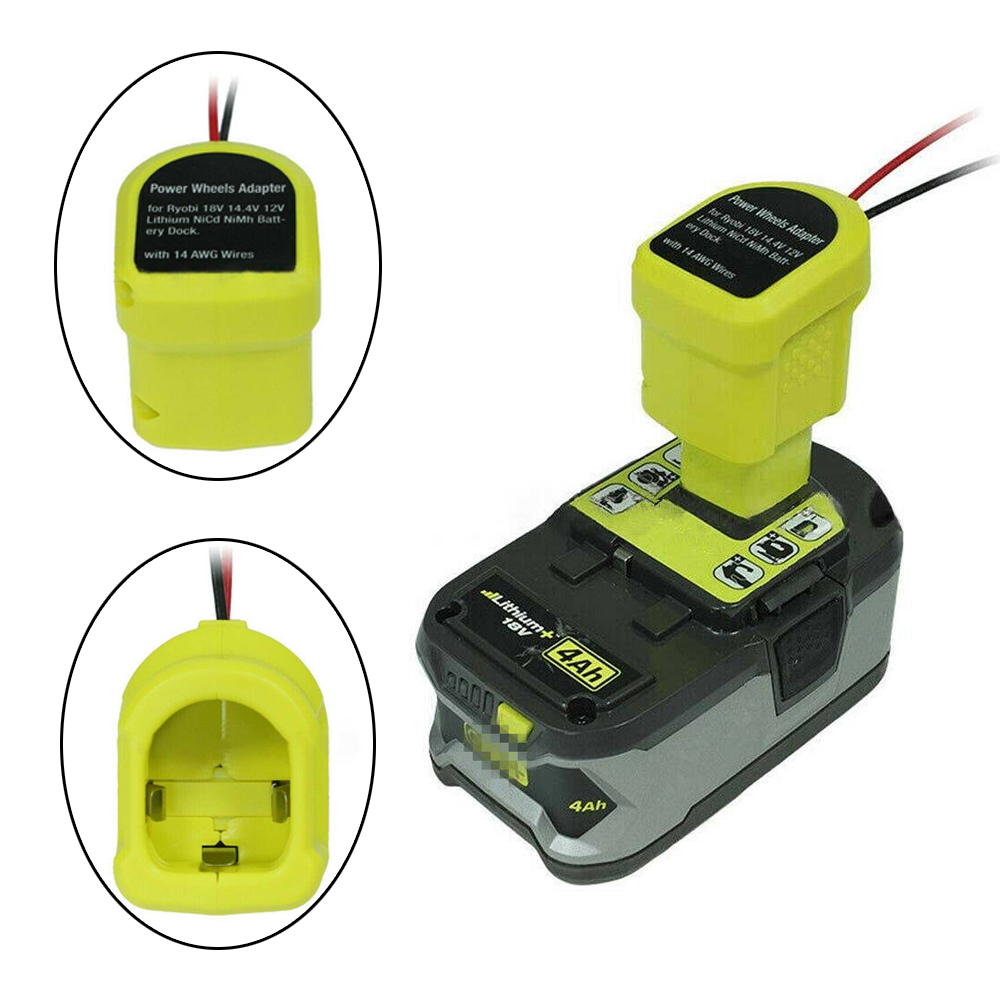 Power Wheel Battery Adapter, PC+ABS 14AWG Professional Mold Forming