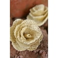 thumbnail image 3 of Event Decor Burlap Flowers 2 inch flowers 6 pieces per package CREAM, 3 of 4