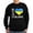 Black, variant on CafePress - I Love Ukraine Native Ukrainian Flag Sweatshirt - Classic Crew Neck Sweatshirt