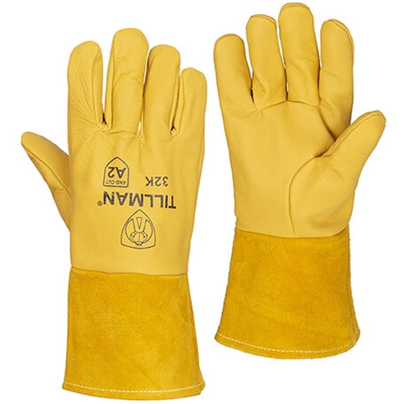 Tillman 32K Top Grain Pigskin MIG Gloves with A2 Cut Kevlar® Lined Palm, Medium
