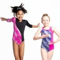 thumbnail image 3 of Rainbeau Moves Girl's Dance & Gymnastics Foiled Cami Leotard, XS-XL, 3 of 5