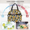 thumbnail image 4 of Easygdp Cute Cow Print Sunflower A Caja de Almuerzo para Mujeres y Hombres, Bolsa de Almuerzo Insulada, Bolsas Reutilizables Impermeables para Viajes, Trabajo y Picnics, 4 of 7
