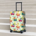thumbnail image 6 of Honeii Cute Animals driving a car Elastic Luggage Cover, featuring double-sided printing, is the ideal companion for travel, business trips, and daily use(not included suitcase )-Small, 6 of 7