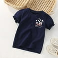 thumbnail image 3 of HWJAD Girls and Toddlers' Short-Sleeve Graphic T-Shirts Summer Crewneck Kids Tee Tops, 2 Pack, 3 of 9