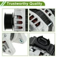 thumbnail image 4 of Alternador Automotriz Único Bargains para Hyundai Accent 2012-2017 Alta Salida 90A 12V 1 Pc No.373002B300, 4 of 7