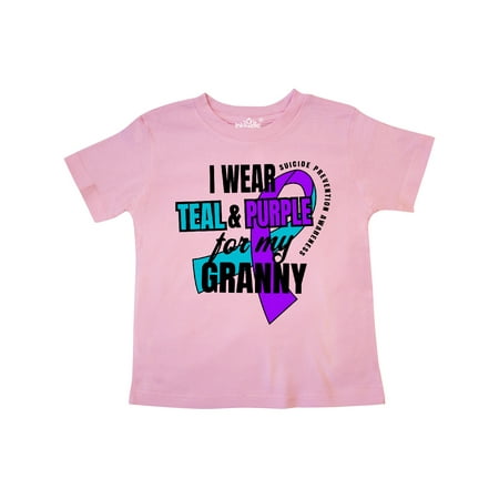 

Inktastic Suicide Prevention I Wear Teal and Purple for My Granny Gift Toddler Boy or Toddler Girl T-Shirt