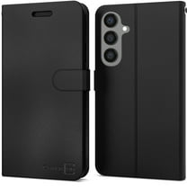 CoverON For Samsung Galaxy S24  Plus Leather Case, RFID Blocking Wallet 6x Card Slot Holder Cover Flip Folio Phone Pouch, Black