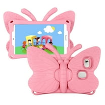 Samsung Galaxy Tab A7 Lite Kids Case 2021 SM-T220/T225/T227, Dteck Shockproof Light Weight Butterfly Stand Cover for Samsung Galaxy Tab A7 Lite 8.7 inch,Pink
