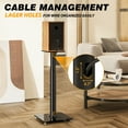 thumbnail image 6 of RTVR Pair of Speaker Stands Height Adjustable 32.7-43.3 Inch, 360° Rotation Top Plate with 2 Styles Feet & Cable Management, 6 of 9