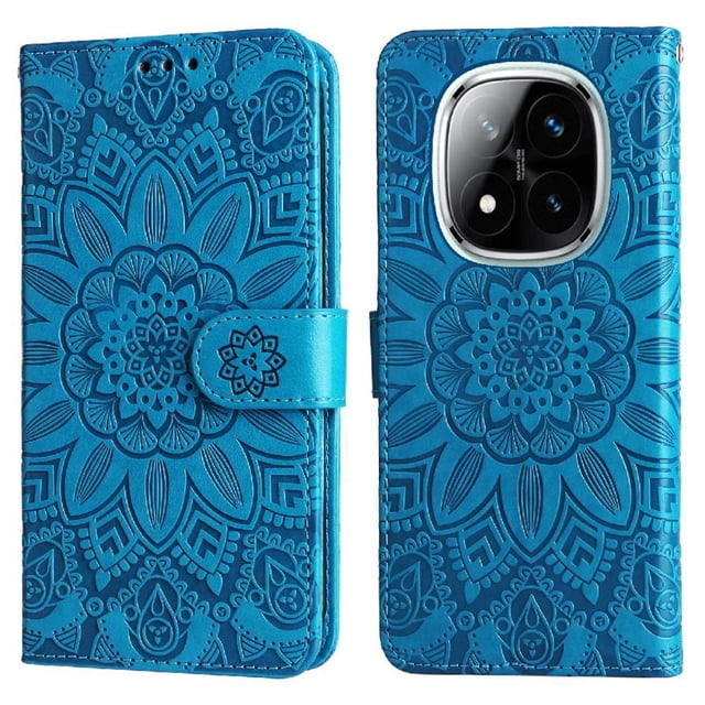 Funda tipo cartera GANGXUN para Xiaomi Poco X7 5G , diseño girasol, cuero PU, soporte, cierre magnético, tarjetero