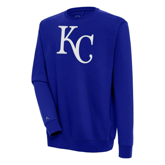 Men's Antigua Royal Kansas City Royals Victory Pullover Sweatshirt