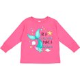 thumbnail image 3 of Inktastic Be a Mermaid Make a Splash Blue Mermaid Tail Boys or Girls Long Sleeve Toddler T-Shirt, 3 of 5