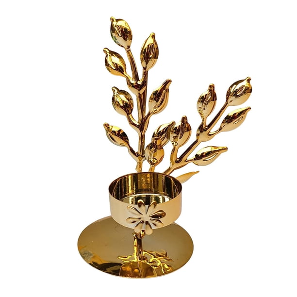 Candelabro de hierro, candelabro de un solo cabezal, decoración del hogar, boda romántica, soporte para velas moderno, adorno para Festival, Hotel Forma de oreja de trigo