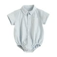 thumbnail image 3 of Bovxnpu Baby Girl Bodysuit, Infant Baby Cotton Bodysuits, Children's Summer Boys Baby Jumpsuit Cotton Short Sleeves Crawling Clothes 18-24 Months, 3 of 5