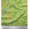 thumbnail image 1 of Soimoi Green Cotton Jersey Fabric Hoya Kerrii Leaves Print Fabric by the Yard 64 Inch Wide, 1 of 3