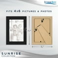 thumbnail image 2 of Icona Bay 4x6 Black Picture Frames, 10 Pack, Painted Solid One-Piece Wood Composite, Sunrise Tabletop or Wall Mounted Frames, 2 of 8