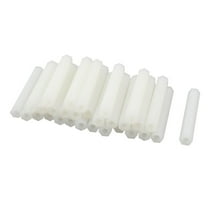 40mm M3 Female Thread White Nylon PCB Spacer Hex Stand-Off Pillar 30Pcs