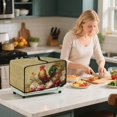 thumbnail image 4 of SEANATIVE Air Fryer Toaster Oven Dust Cover Dust Protection Countertop Convection Oven Cover Stain-resistant Kitchen Appliance Protector, S, Chicken Rooster Vintage Floral, 4 of 7