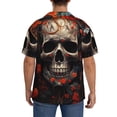 thumbnail image 3 of Kdxio Men's Hawaiian Shirt for Men Short Sleeve Shirt Vintage Butterfly Flower Skull Summer Casual Holiday Beach Button Down T-Shirts, 3 of 5