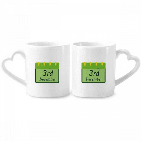 

International Day Disabled Persons Care Couple Porcelain Mug Set Cerac Lover Cup Heart Handle