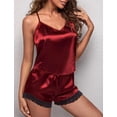 thumbnail image 2 of Ekouaer Satin Pajamas Women Lace Sleepwear Lingerie Cami Shorts Set Nightwear, 2 of 6