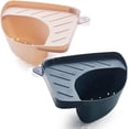 thumbnail image 2 of Triangular Sink Storage Rack Triangular Sink Storage Rack Shelf Sink Drain For Kitchen Bathroom Corner Holder Bin Food Catche Filter 2Pcs Blue Pink, 2 of 5