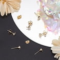 thumbnail image 4 of 40Pcs 18K Gold Plated Earring Findings Cubic Zirconia Post Stud Earrings with Loop and 40Pcs Butterfly Earring Backs, 4 of 9