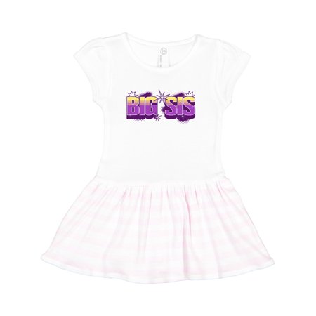 

Inktastic Big Sister Retro Big Sis Gift Toddler Girl Dress
