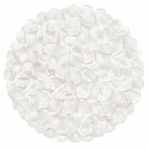 1000Pieces Rose Petals, Artificial Flower Petals Fake Rose Petals for Romantic Night,Wedding,Proposal Anniversary Flower Decorations (White)