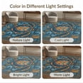 thumbnail image 7 of ODIKA 5'x7' Ultra-Soft Area Rug, Stained Ocean Mosaic Entryway Beachy Cherry Nautical Turtle Teal Playful None Washable, Bare feet friendly, Silk-Touch for Bedroom Home office, 7 of 7