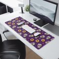 thumbnail image 2 of Long Mouse Pads for Desk,Purple Skull Sunflower Pattern Desk Mats on Top Of Desks, Desk Mouse Pad Extra Large with 3mm Non-Slip Base and Stitched Edge for Gaming,Office,Work,Home 31.5"x11.8", 2 of 6