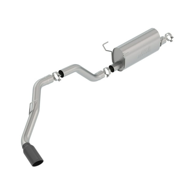 Borla Exhaust System Kit 140801BC S-Type Cat Back System; T-304 Stainless Steel; With Muffler; 3-1/2 Inch Pipe Diameter; Single Exhaust With Single Exit; Single Passenger Side Rear Exit