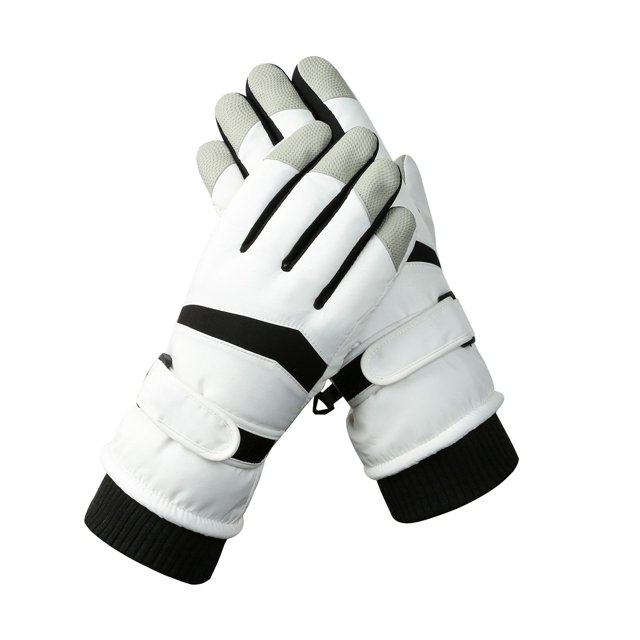 Guantes de esquí de invierno para hombres y mujeres, para exteriores, con pantalla táctil, cálidos, forrados de vellón, gruesos, impermeables y antideslizantes