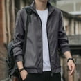 thumbnail image 2 of Zshosam Men's Jackets Spring Fall Coat Jacket Stylish Light Golf Full Zip Up Work Dress Casual Lightweight Bomber Jacket(Dark Gray,M), 2 of 5