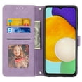 thumbnail image 5 of Dteck For Samsung Galaxy A13 4G,Hybrid Shockproof Wallet Detachable Wrist Strap Card Slot Holder Case Cover,Lightpurple, 5 of 9