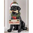 thumbnail image 3 of Estatua Perro Navideño Con Gorro Papá Noel Estatua Cachorro Jardín para Puertas, 3 of 9