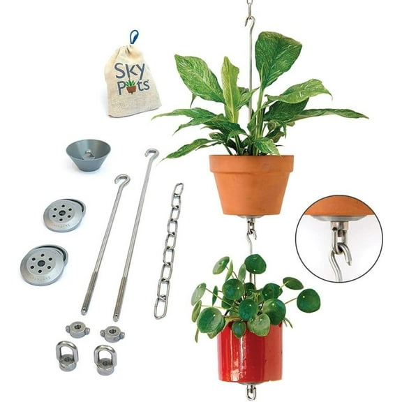 Two Pack, All-New Pot Hanging Kits   Accessories, Indoor/Outdoor, Build Vertical Gardens, Hang Individual Planters