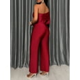 thumbnail image 2 of Womens Long Sleeve Asymmetric Neckline One Shoulder Wide Leg Jumpsuit, Summer Overall Romper For Women, 2 of 4