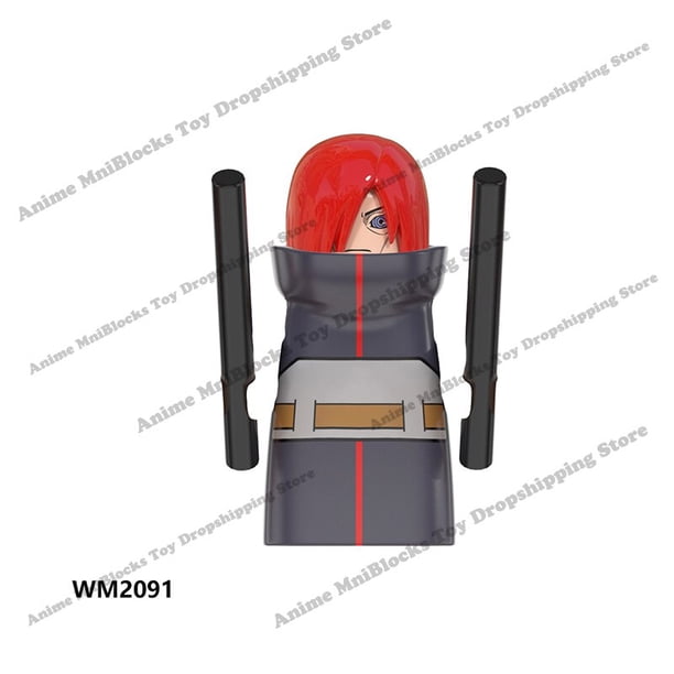 Bloques de construcción de Naruto Sasuke Kakashi Akatsuki, Mini figuras de acción de Anime, juguetes de montaje, regalos de cumpleaños para niños, WM6105 qym unisex