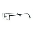 thumbnail image 6 of Mens Classic Narrow Rectangle Clear Lens Fashion Eyeglasses Black, 6 of 8