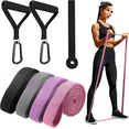 thumbnail image 4 of Resistance Bands with Handles,Pull Up Bands Fabric Long Resistance Bands Set of 10 Long Workout Bands with Door Anchor, Handles, Exercise Bands for Working Out, Weight Training, 4 of 10