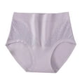 thumbnail image 2 of LYEAA Cotton Briefs for Women Plus Size High Waisted Cool Underwear Breathable Comfort Solid Daily Panties Full Fashionable Underpants Gray 3XL, 2 of 3