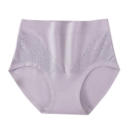 Vblhal Plus Size Womens Cotton Underwear Deals High Waist Seamless Soft Panties Comfort Breathable Daily Panty Full Coverage Brief Underpants