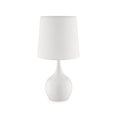 thumbnail image 1 of Benzara BM240905 Pot Bellied Shape Metal Table Lamp with 3 Way Switch, White, 1 of 5