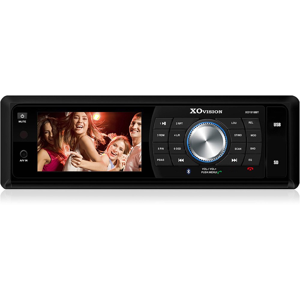 XO Vision 40W x 4 3" DVD Receiver with Built-In Bluetooth - Walmart.com