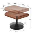 thumbnail image 2 of VECELO Footrest Height Adjustable Ottoman Leg and Foot Rest for Work Comfort, Computer Desk Swivel Stool with Thick Padding, Office Seat, Brown, 2 of 11