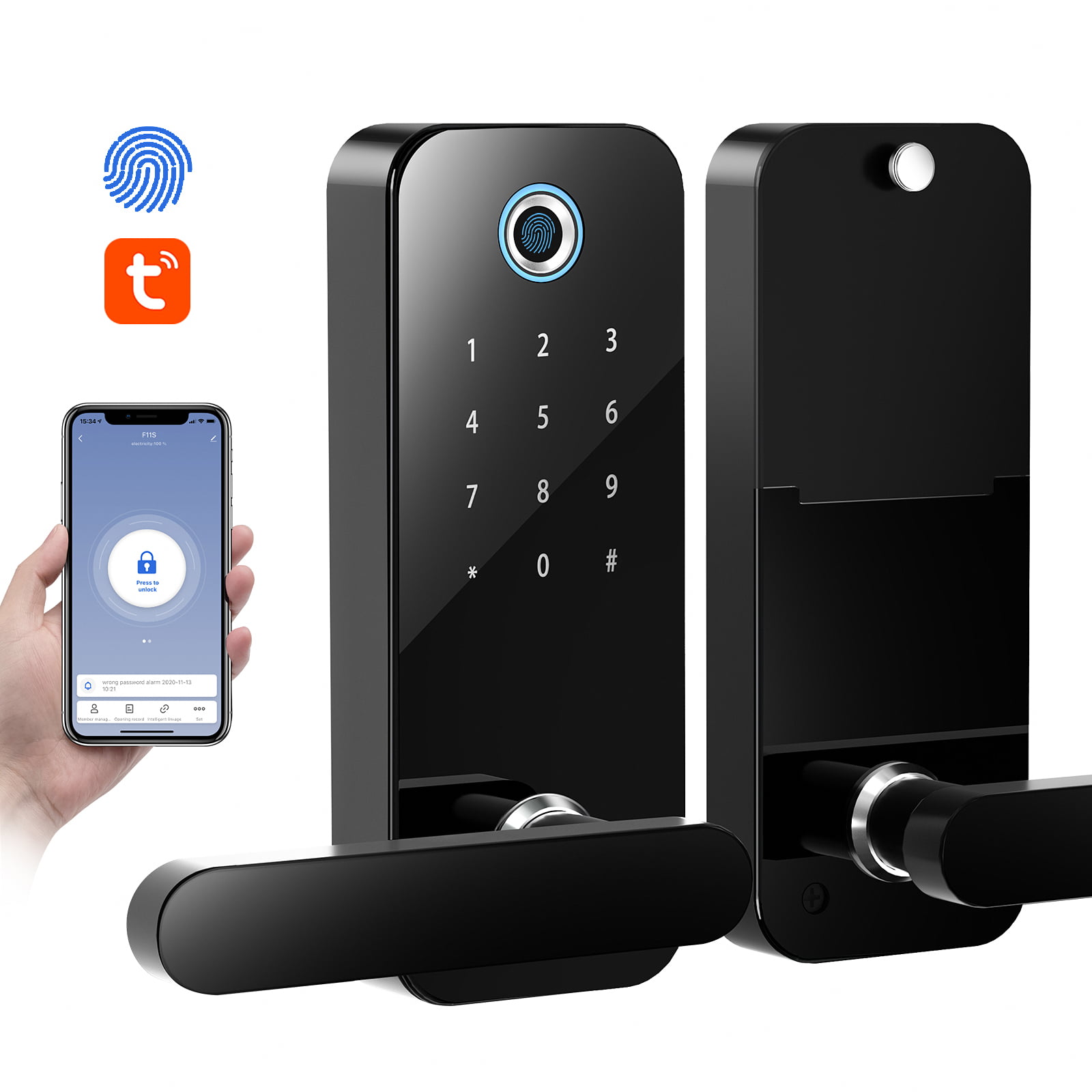Electronic Smart Digital Keyless Door Lock Security Entry Code Fingerprint 