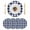 Blue, variant on Navy Blue Check Round Placemats Set of 2 Farmhouse Buffalo Plaid Blue Place Mats Indoor Woven Table Mats Washable Heat-Resistance Braided Dining Table Placemats for Kitchen Party Decor 13 Inch